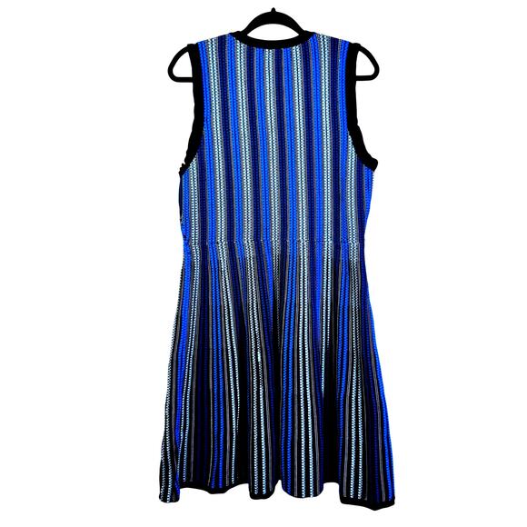 KATE SPADE Dress Sleeveless Striped Sweater Knit Knee Length Crew Neck New York - Picture 3 of 13